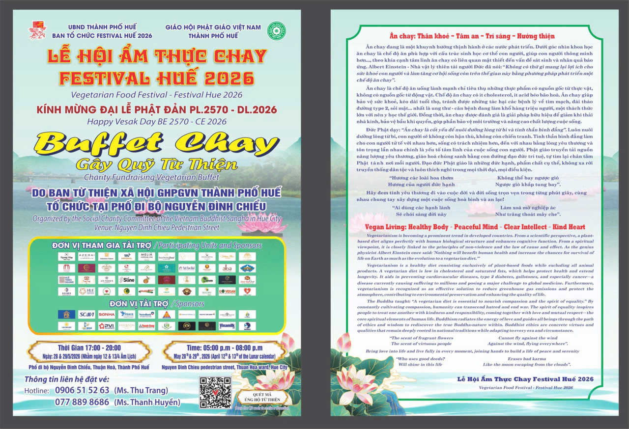 Về Huế mùa Phật đản, thưởng vị chay thanh lành giữa lòng di sản